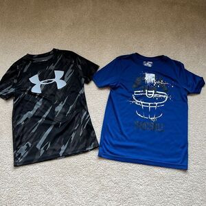 Under Armour set of 2 youth boys size medium shirts